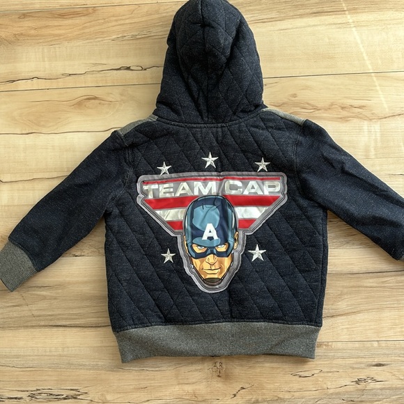 Marvel Boys 3T Winter Jacket. Captain America. Super Soldier. Quilted. Great - Picture 6 of 9